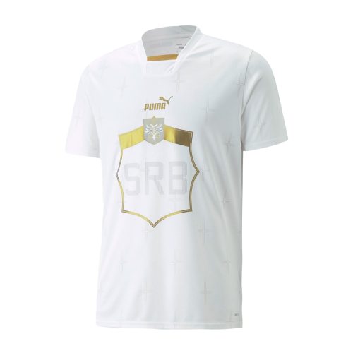 PUMA Men's Serbia 2022/23 Away Jersey White/Victory Gold