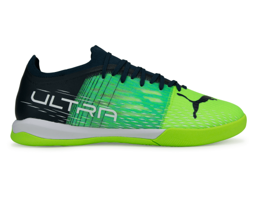 PUMA Men's Ultra 3.3 IT Indoor Soccer Shoes Green/Black