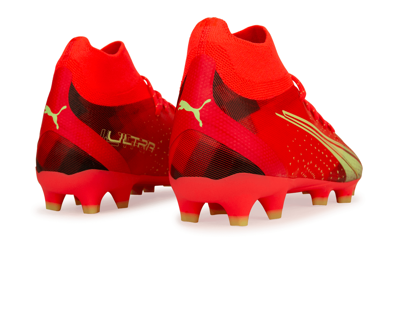 PUMA Men's Ultra Pro FG/AG Coral/Black - Image 4