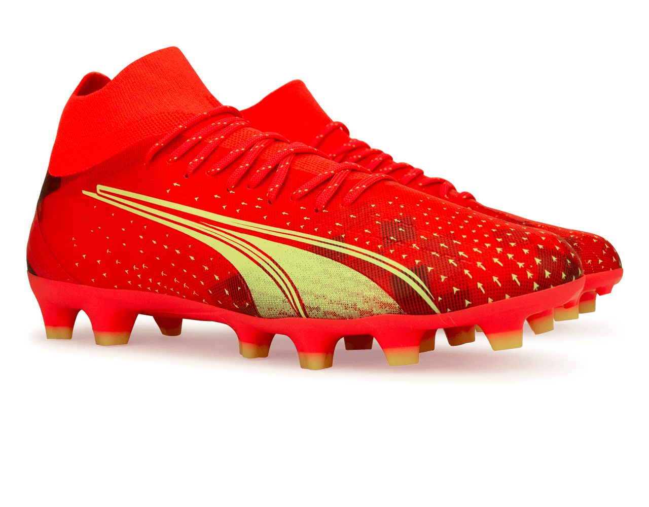 PUMA Men's Ultra Pro FG/AG Coral/Black - Image 3