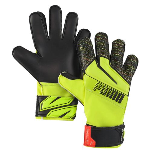 PUMA Men's Ultra Protect 3 RC Fingersave Goalkeeper Gloves Yellow/Black