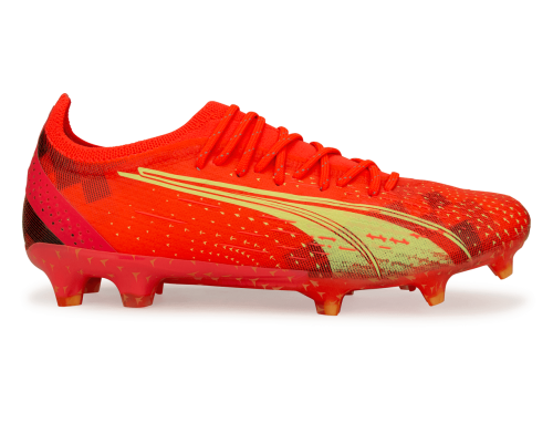PUMA Men's Ultra Ultimate FG/AG Coral/Black