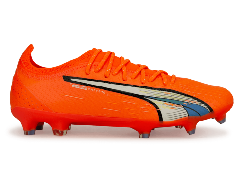 PUMA Men's Ultra Ultimate FG/AG Orange/Blue Glimmer