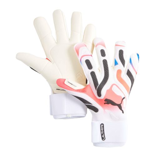 PUMA Men's Ultra Ultimate Hybrid Goalkeeper Gloves White/Red