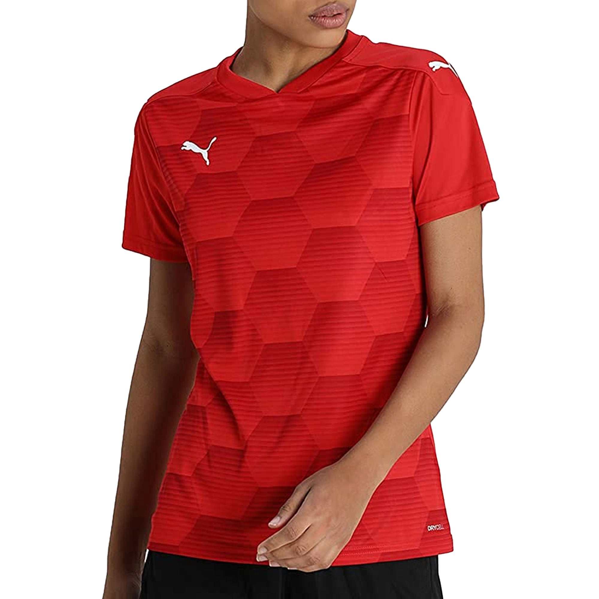 PUMA Women's Team Final 2021 Graphic Jersey Rogue/Chili Pepper