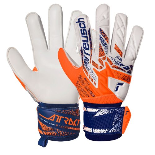 Reusch Attrakt Solid Goalkeeper Gloves Shocking Orange/Energize Blue