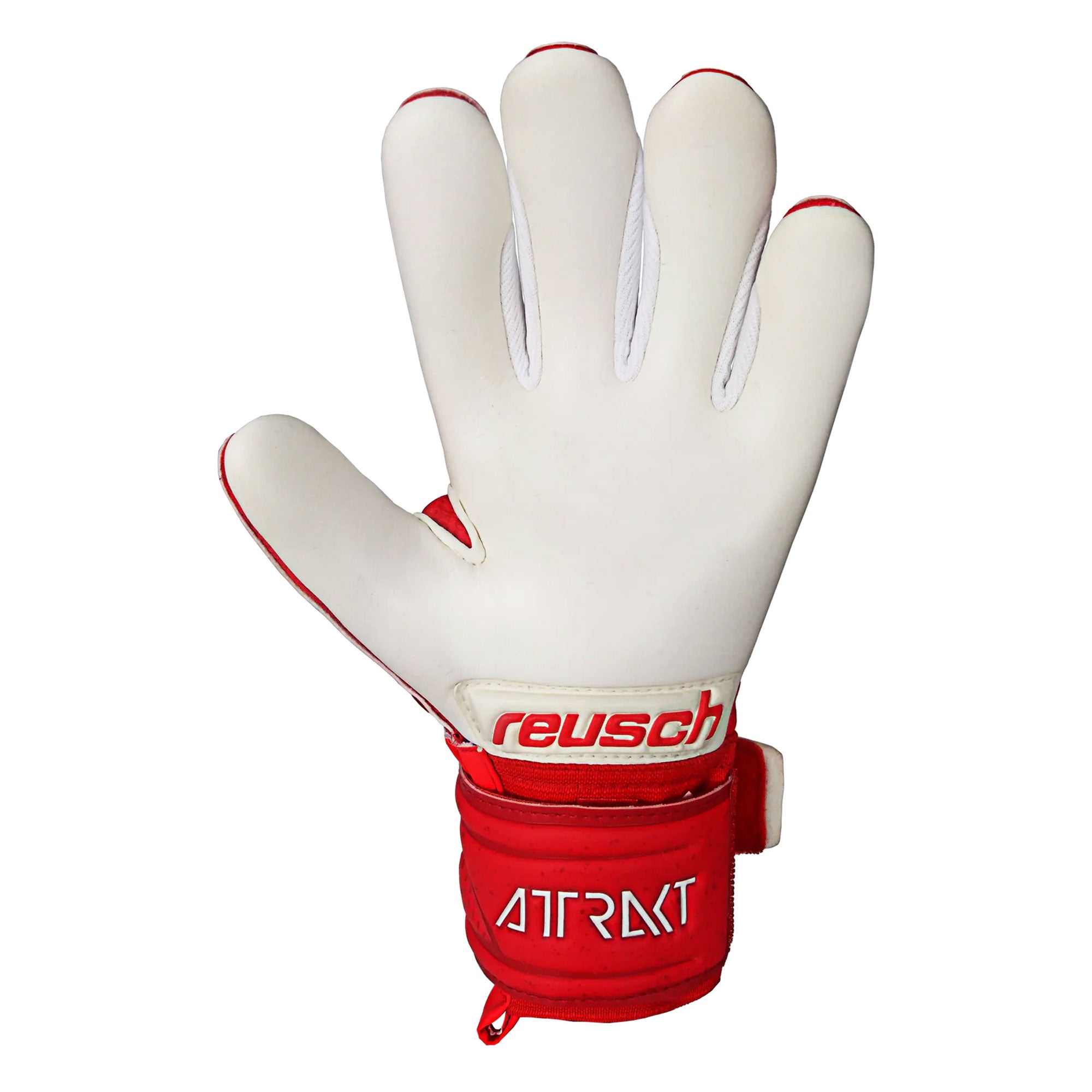 Reusch Kids Attrakt Grip Evolution Fingersave Goalkeeper Gloves Red/White - Image 3