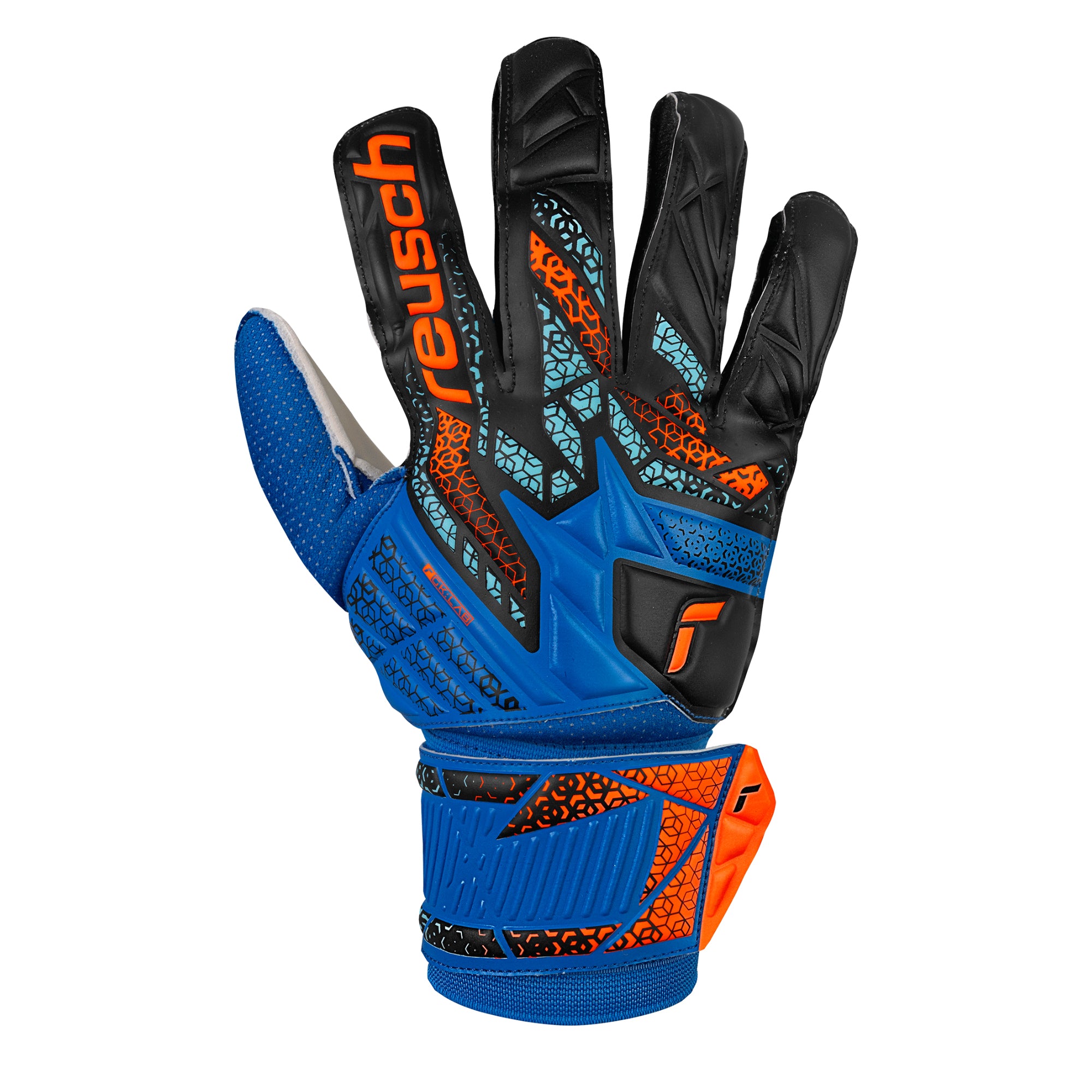 Reusch Kids Attrakt Starter Solid Goalkeeper Gloves Blue/Black - Image 2
