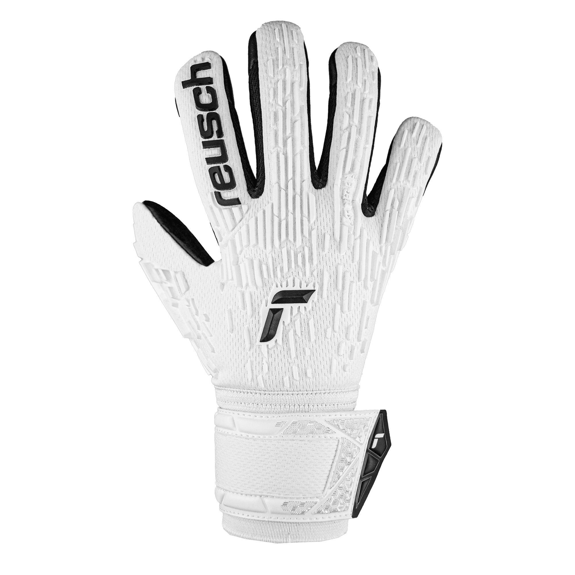Reusch Men's Attrackt Freegel Silver Goalkeeper Gloves White/Black - Image 2