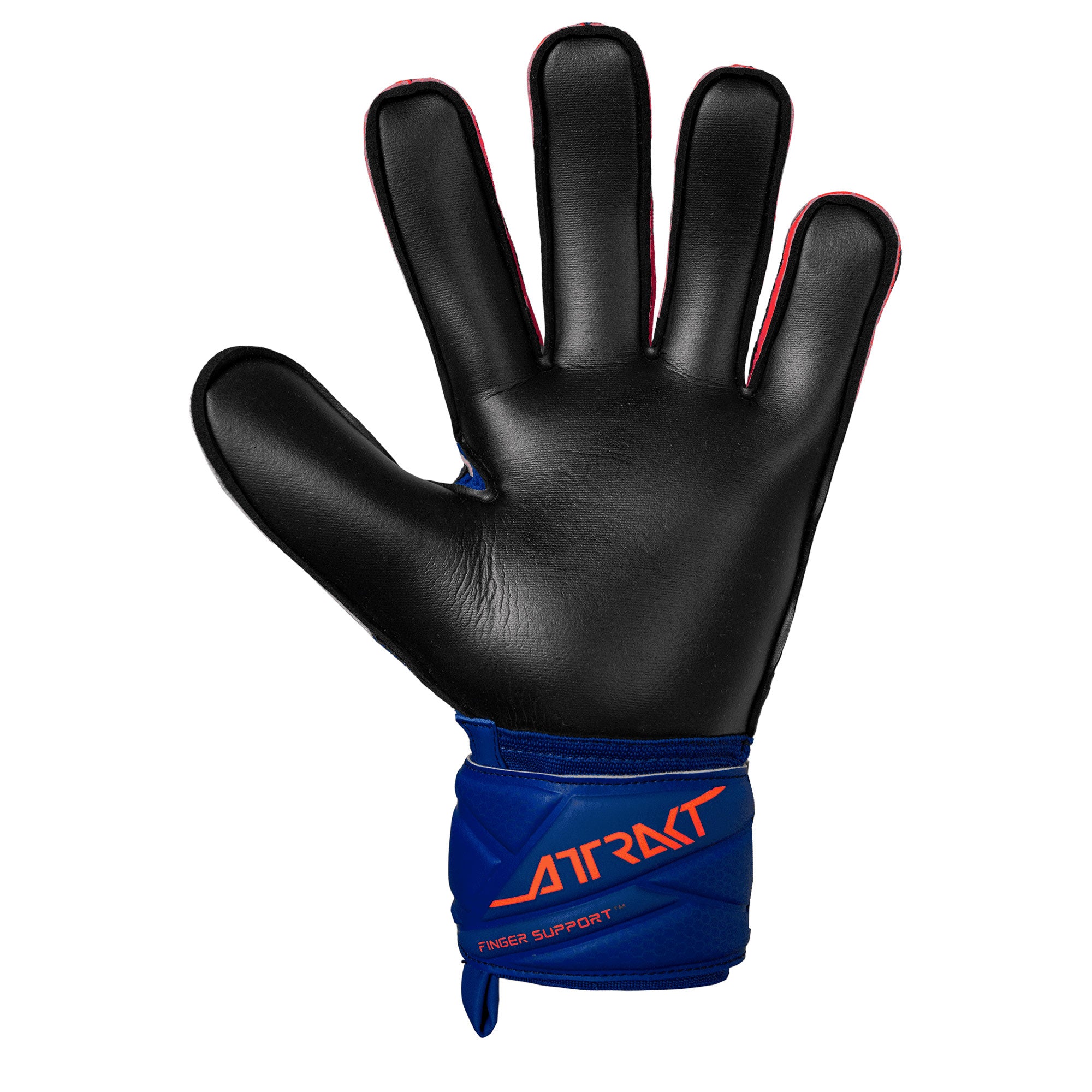 Reusch Men's Attrackt Infinity Fingersave Goalkeeper Gloves Blue/Orange - Image 3