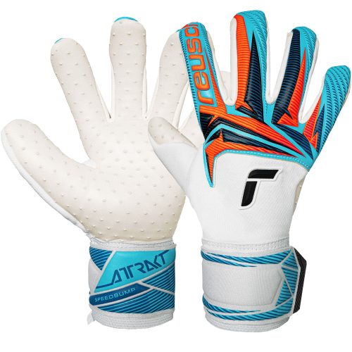 Reusch Men's Attrakt Speed Bump Goalkeeper Gloves White/Light Blue