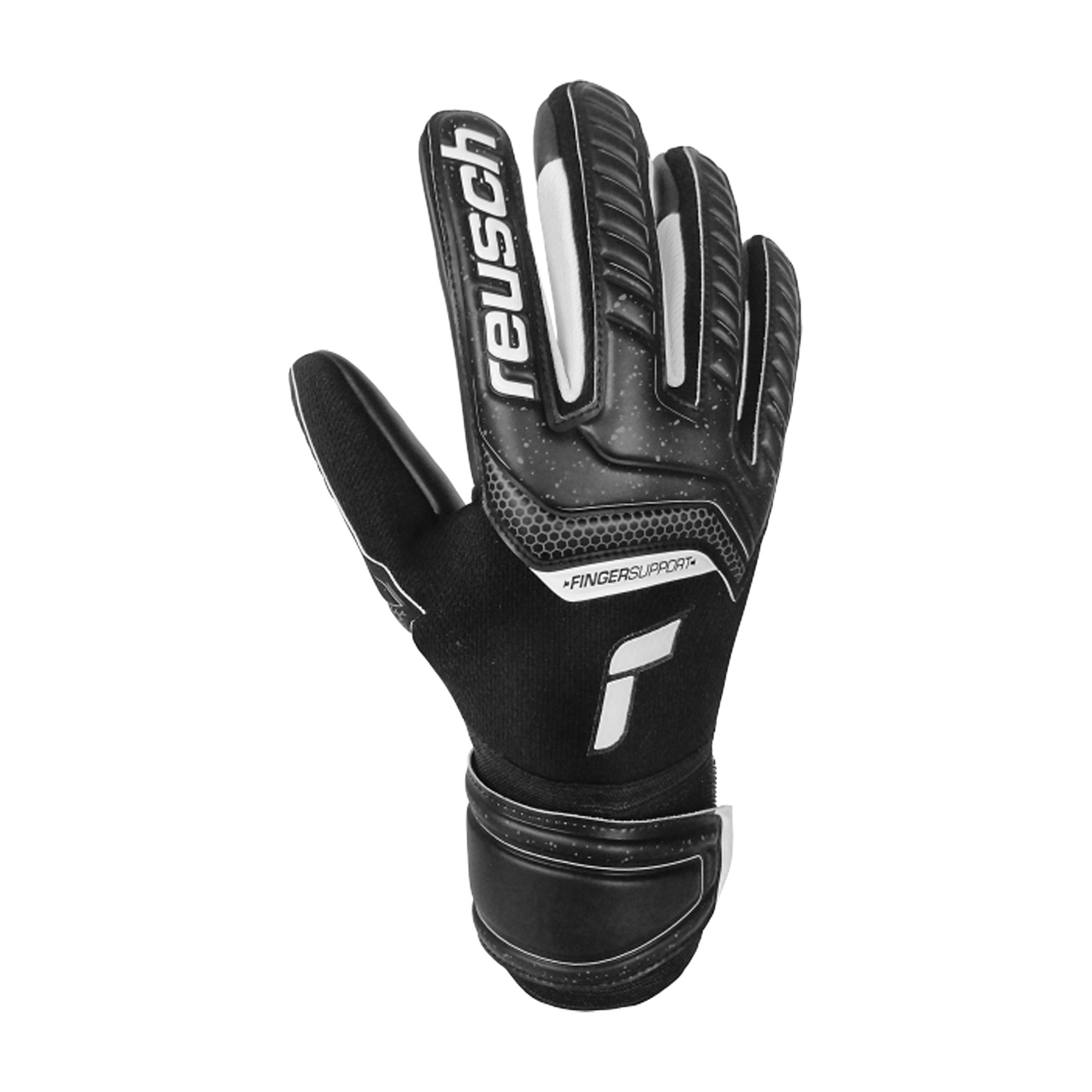 Reusch Men's Goalkeeper Attrakt Infinity Fingersave Goalkeeper Gloves Black/White - Image 2