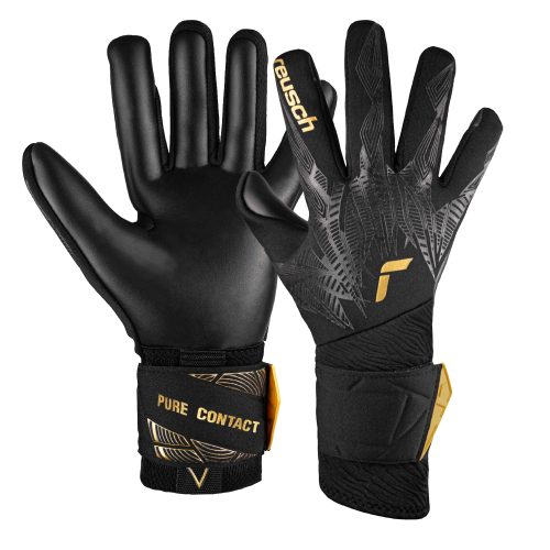 Reusch Men's Pure Contact Infinity Goalkeeper Gloves Gold/Black