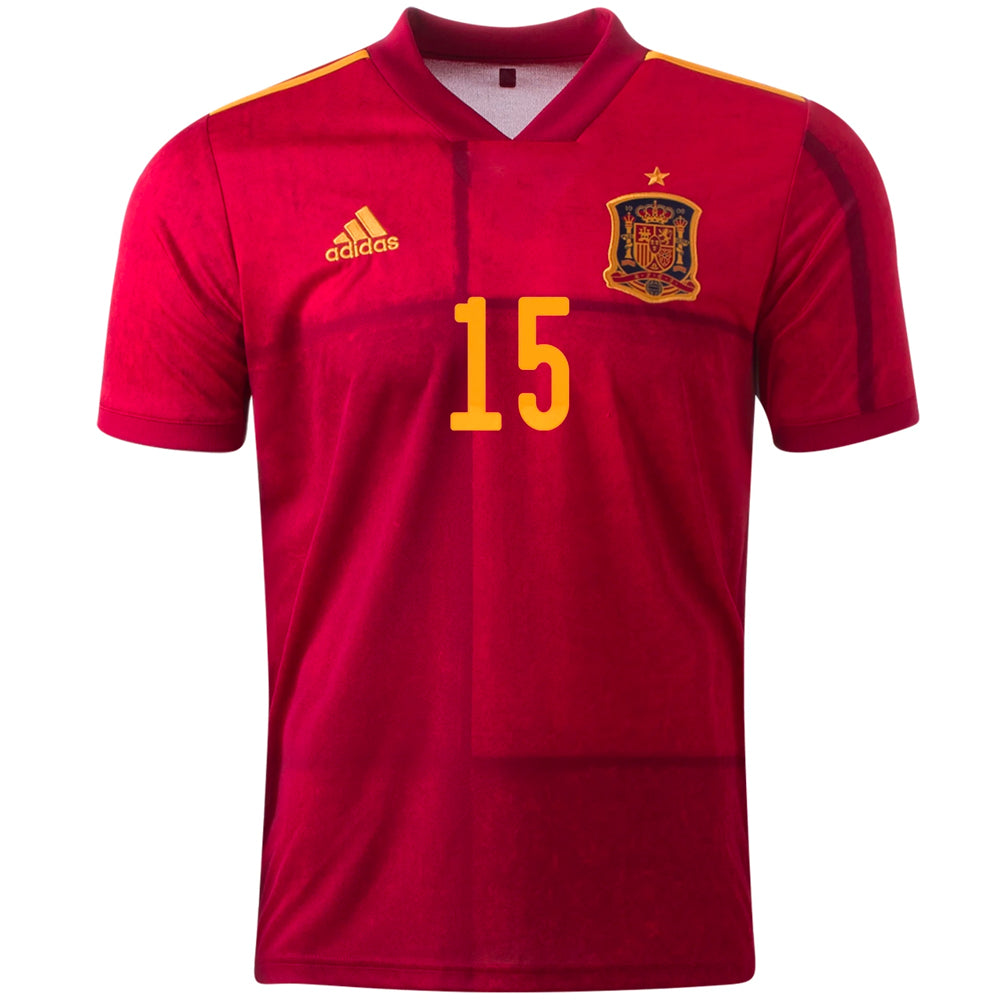 adidas Men's Spain 2020 Ramos Home Jersey Red/Bold Gold - Image 2